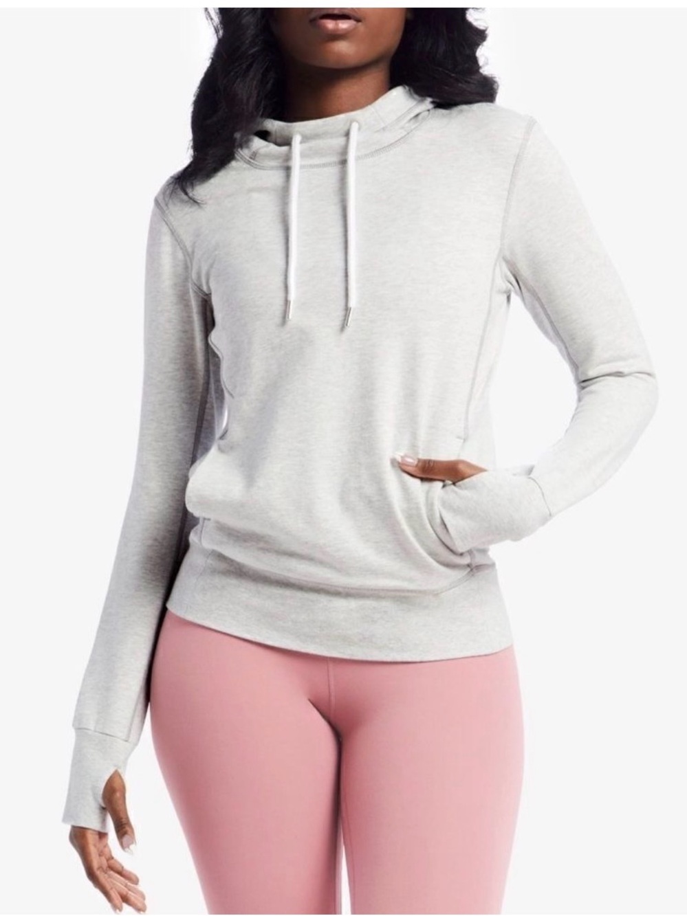 Stori Light Gray Pullover Hoodie Sweatshirt